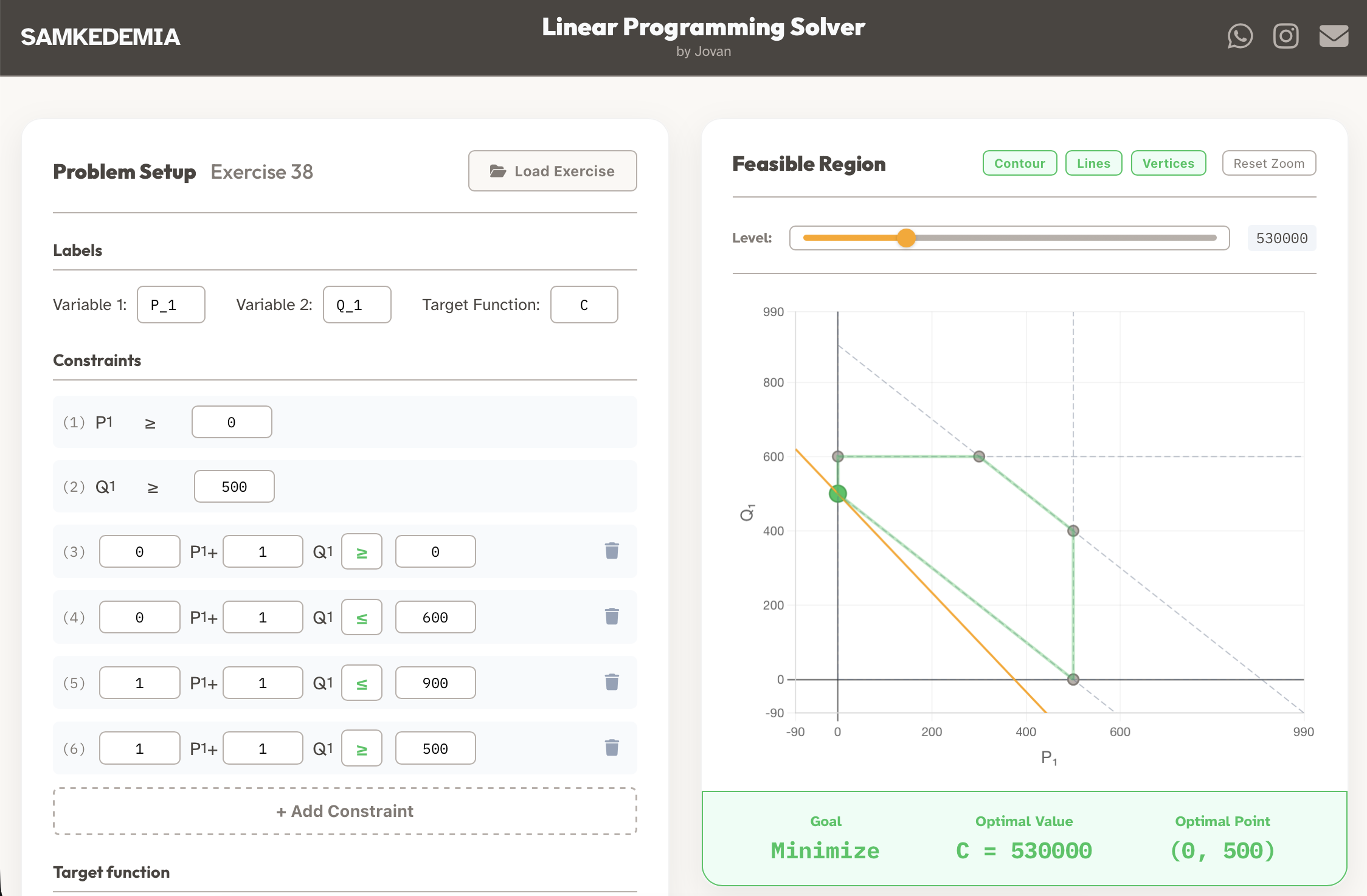 Linear Programming Solver